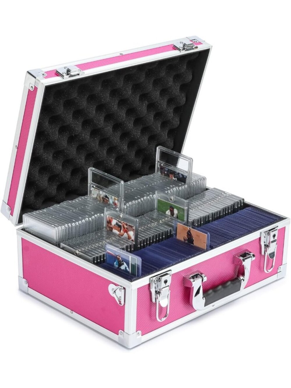 Collectible Trading Card Storage Box, Magnetic Toploader Case for Graded Cards